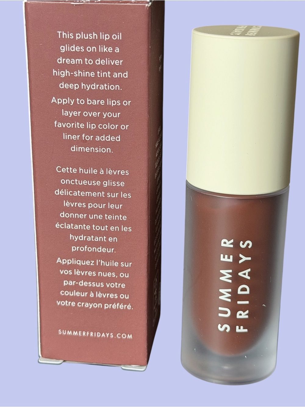 Summer Fridays Dream Lip Oil in ROSEWOOD NIGHTS a Warm Brown BNIB